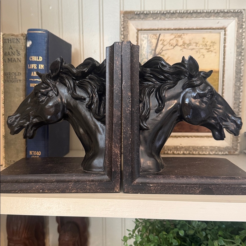 Vintage Horse Bookends set of 2
